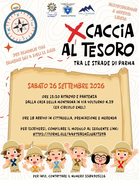 26 Settembre 2026 - Family CAI: Caccia al Tesoro tra le strada di Parma!