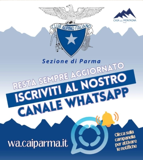 E' nato  il canale Whatsapp del CAI Sezione di Parma
