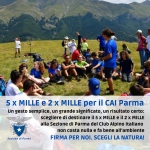 UN SOSTEGNO AL CAI DI PARMA CON IL  5 X 1000 E IL 2 X 1000